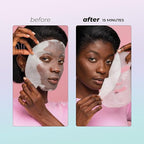 Vitamasques Korean Collagen Face Mask - Hydrating & Moisturizing Korean Sheet Mask with Lychee & Hyaluronic Acid – Vegan Facial Skincare for Firming, Plumping & Skin Care - 7 Pack