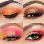 Peach Please 18 Colour Eyeshadow Palette for Beauty - Eyeshadow Cosmetics with Matte Metallic Sparkle Shimmer Pink & Highlighter Eye Makeup for Girls & Powder Eye Shadow Pallet