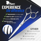Fagaci Professional Hair Cutting Scissors 4.5” Super Sharp Thin Blades, 440C Steel for Maximum Precision Hair Scissors for Women & Men, Lightweight Hair Shears for Hair Cutting, Barber Scissors