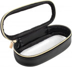 Clear Makeup Bag Small, TSA Approved Portable Toiletry Bag with Zipper Cosmetic Travel Bag Makeup Organizer Case Mini Makeup Pouch for Purse Car Organizer Bag for Women Men
