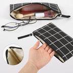 2 Pcs Small Cosmetic Bag, Multi-Function Canvas Cosmetic Pouch Small Zipper Pouch Makeup Bag Purse Pouches Cute Makeup Pouch Christmas Gifts Stocking Stuffers for Women