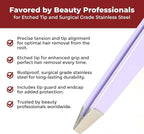 Venus by Regine Slant Tweezers - Handmade Precision Tool for Women & Men, 25-Degree Angle for Shaping Eyebrows & Grooming Facial Contours, Suitable for Eyebrow & Facial Hair Removal (Lavender)