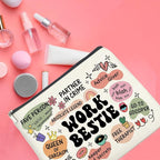 Work Bestie Gifts Makeup Bag, Work Best Friend Gifts for Women, Gifts for Coworker Colleagues Friend Work Bestie Zipper Makeup Pouch