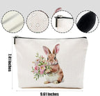 Cute Bunny Makeup Bag Bunny Gifts Cosmetic Bag Bunnies Themed Gifts for Women Girls Friend Daughter Rabbit Lovers Gifts Travel Organizer Zipper Pouch Christmas Birthday Friendship Easter Gifts