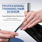 JASON Hair Cutting Scissors Kit - Professional 10 PCS Haircut Scissors Set with 6.7" Thinning/Texturizing Scissors, Straight Shears for Men Women Home Salon Barber (30 Teeth, Black & Blue) Christmas