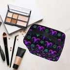 Makeup Bags, Goth Skull Makeup Organizer Bags Toiletry Bag Box Travel Cosmetic Bag Make Up Train Case for Women Teen Girl Ladies