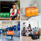 BALEINE 8-Pack Oversized Moving Bags with Reinforced Handles, Heavy-Duty Storage Tote for Clothes, Moving Supplies (Light Green, 8-Pack)