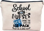 IWXYI School Nurse Gifts,School Nurse Makeup Bag Make up Bags Zipper Pouch Travel Toiletry Gifts
