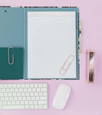 Kate Spade New York Clipboard Folio with Low Profile Clip, Professional Padfolio Includes Lined Notepad, Pen Loop, and Pocket, Fall Floral