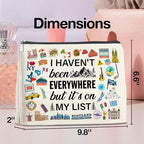 Travel Gifts Makeup Bag, Travelers Gifts for Women, Gifts for Women Who Like to Travel, Adventure I Haven't Been Everywhere But It's on My List Zipper Makeup Pouch