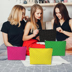 4pcs Polka Dot Makeup Bag, Fashion Polka Dots Cosmetic Bag, Christmas Wedding Anniversary Birthday Friendship Gifts for Women Girls Best Friends Sister Bestie Coworker Travel Toiletry Bag