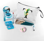 Birthday Maid of Honor Gifts for Women Her Mom Team Teacher Friend Bridesmaid Bride Personalized Makeup Cosmetic Bag with Mirror Valentines Mothers Day Christmas Graduation T