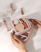 Pocmimut Makeup Bag,Mini Makeup Bag Cute Pouch Purse Organizer Travel Essentials,Clear Makeup Pouch for Car Accessories for Women,Pink