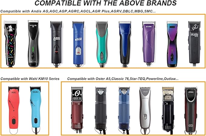 Professional Detachable Replacement Ceramic Blades set,compatible with oster Classic 76/Star-Teq/Power-Teq andi A*dis AGC,BDC,BGC,MBG Series Clippers (Size 1-1/2+3-1/2)