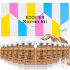 TRESSON BB Facial Glow Serum Starter Kit Hyaluronic Acid Essence Foundation Skin Care Kit 0.27oz 12 Vials, Combined With Niacinamide and Peptides To Skin Tone Anti-Aging Foundation Light Rose