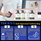 16 Pieces Clear Makeup Bags Bulk, TSA Approved Toiletry Bag for Travel, PVC Waterproof Travel Pouches Clear Pouch with Zipper for Men and Women Carry-on Travel Essentials Cosmetic Bags (Peach Pink-M)