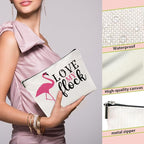 Flamingo Makeup Bag - Animal Lover Gifts for Women, Teacher, Coworker - Summer Cosmetic Toiletry Bag for Graduation, Birthday