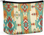 Tribal Aztec Native American African Ethnic Symbols Art Toiletry Bag Holder Portable Gift for Girls Women Large Capacity Travel Makeup Train Case for Cosmetics Digital Accessories Fashion Travel Bag