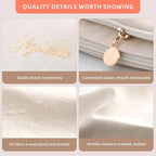Cosmetic Bag Travel Makeup Bag Large Capacity Small Travel Zipper Pouch Makeup Organizer Bag for Women (White-2 Pack)