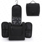 Hanging Toiletry Bag with Hook, Travel Cosmetic Makeup Bag Organizer for Accessories, Shampoo, Shaving Bag for Toiletries Accessories,Travel Essentials Kit (Black)