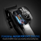 DSP Professional Hair Clipper for Men, Brushless Motor with 4CR DLC+Ceramic Blade, Rechargeable Cordless Hair Cutting Kit- Gift for Men (Silver)