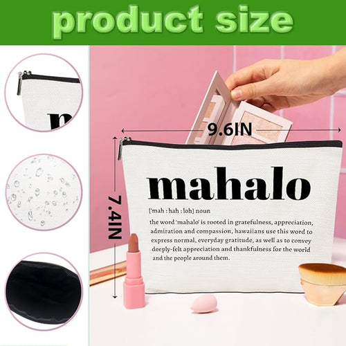 2pcs Makeup Bags Hawaii Cosmetic Bag Hawaiian Gifts Hawaiian Souvenirs Thank You Gifts for Women Female Grandma Mom Sister Friend Wife Travel Toiletry Bag Christmas Thanksgiving Birthday gift