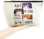 Anime Fans Makeup Bag Gift - Just A Gir Who Really Loves Anime, Travel Cosmetic Bag For Her