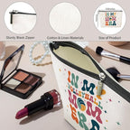 Volleyball Mom Cosmetic Bag in My Mom Era Travel Makeup Bag Mom Gifts Mother Gifts Volleyball Stuff Organizer Bag Volleyball Gifts for Mom Mam Mother Mommy Mama Women Female Mothers Day Birthday