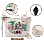 Nurse Makeup Bags,Nurse Gifts for Women,Nurse Cosmetic Bags With Zipper,Nurse Gifts for Nursing Student,Student Nurse Gifts(F style)