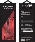 Fromm Invent 7.25" Barber Shears for Over-Comb Cutting, Gunmetal Heat Treated Steel with Beveled Blade and Smooth Edge