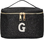 EURYNOME Makeup Bag with Custom Letter G, Water-Resistant Travel Organizer Pouch, (8.3x5.1x5.1 Inch) Cosmetic Case for Women