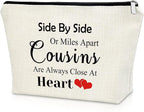 Cousin Gifts for Women Makeup Bag Birthday Gifts for Favorite Cousin Inspirational Gifts for Cousin Cosmetic Bag Encouragement Gifts for Sister Christmas Graduation Gifts Travel Pouch