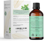 Avatra Peppermint Essential Oil 100ML (3.38 OZ) with Glass Dropper and Travel Bottle, Pure and Natural Therapeutic Grade Peppermint Oil for Diffuser, Aromatherapy, Massage, and DIY Candle Products
