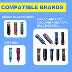 Docal 40# Silver Detachable Clipper Ceramic Blades, Dog Grooming Clipper Replacement Blades Compatible with Dog Clippers, KM Series Clippers, A5, Size 40, Cut Length 1/100"(0.25mm)