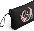 SEAMOON Women Birthday Unique Maid of Honor Friendship Gifts for Women Sister Bridesmaid Bride Personalized Travel Makeup Cosmetic Bag with Mirror Valentines Mothers Day Christmas Graduation O