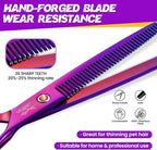 JASON Grooming Scissors for Dogs - Sharp Thinning Dog Shear with Muffler Pad, Stainless Steel Dog Grooming Shears Professional Texture Scissors for Pets Christmas Gift