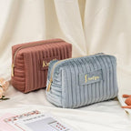 Personalized Makeup Bag, Velvet Custom Name Travel Makeup Bag with Zipper for Women Teen Girls Birthday Gifts Mothers Day Gifts for Mom