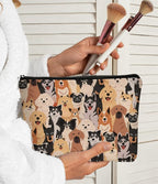 Cute Dogs Doodle Makeup Bag,Watercolor Puppy Dogs Cosmetic Bag Best Gift Idea for Dog Lovers Teen Girls Women,Birthday Christmas Valentine's Day Gifts for Dog Moms Teen Girls Daughter Sister