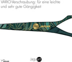 Jaguar Exotic Island Jungle Green Hairdressing Scissors, Right Handed Offset Handle, 5.5 Inch