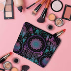 Dream Catcher Cosmetic Travel Bag For Toiletries, Native American Style Dreamcatcher Feathers Makeup Bag Toiletry Bags For Women, Flax Cosmetic Bags Make Up Bag Purse Toiletries Bag