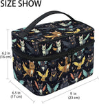 MNSRUU Makeup Bags, Gothic Skull Cat Bat Makeup Organizer Bags Toiletry Bag Box Travel Cosmetic Bag Make Up Train Case for Women Teen Girl Ladies