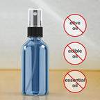 Wedama 4 oz Mini Glass Spray Bottles, Empty Small Spray Bottles with Funnel Dropper, Fine Mist for Hair, Travel, Plants, Cleaning Solutions and Skin Care (4 Pack Indigo Blue)