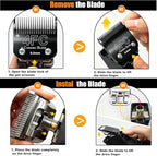 Dog Grooming Clipper Blades Replacement Compatible with Andis Dog Clippers,Most OsterA5, Wahl KM Series Pet Clippers (Black(5FC))