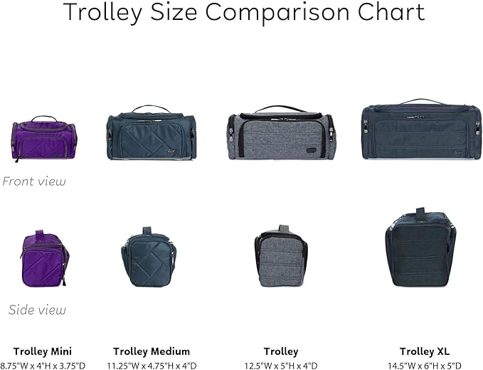 Lug Trolley Medium Cosmetic Case, SKY