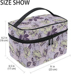 Makeup Bag, Vintage Butterfly And Flowers Travel Makeup Organizer Bag Cosmetic Cases Toiletry Bags for Girl Women Ladies