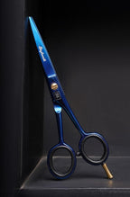 Hair Cutting Scissors-Professional Hairdressing Scissors for Women,Men,Hair Stylists,Salon,Barber- 6.5-Inch Stainless Steel Hair Scissors with Finger Rest (Classic Scissor Blue Titanium)