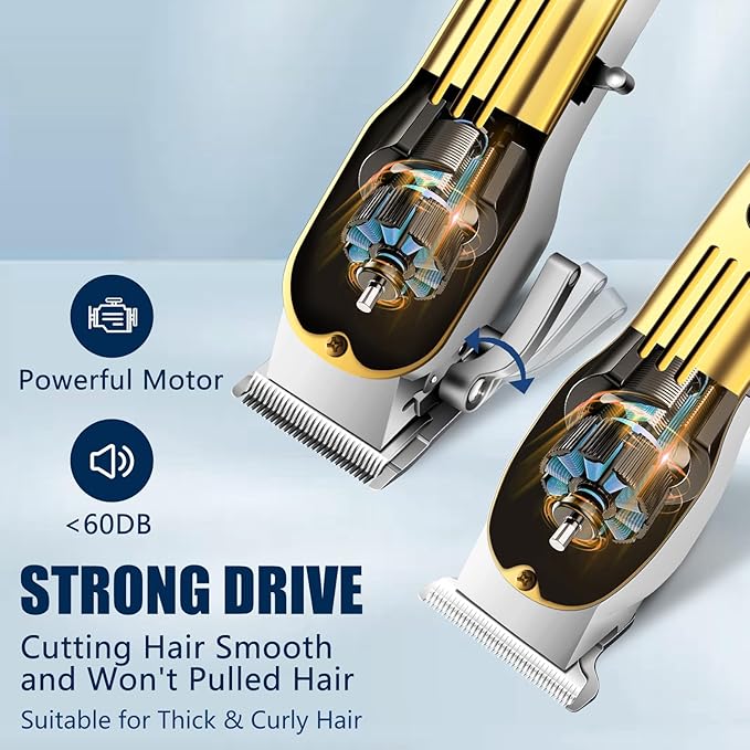 Hair Clippers for Men, Professional Beard Trimmer Mens Shaver Electric Razor Nose Trimmer Kit, Cordless Barber Clippers and Trimmers Set, Hair Cutting Kit, Shaving Machines for Men Grooming Gifts