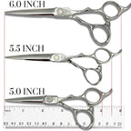 Set of Professional Hair Cutting Scissors in VG-10 Japan Steel - Includes Hair Cutting Scissors, Thinning Shears and Leather Case - Heritage for Master Stylists (6.0 Inch)