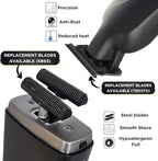 Supreme Trimmer Vader Trimmer & Crunch Foil Shaver Barber Haircutting Kit | Professional DLC T-Blade Beard Trimmer ST3778 & STF602 Waterproof IPX6 Shaver Set | (Black)