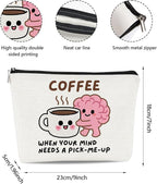 Coffee Gifts Makeup Bag Coffee Lover Gift Cosmetic Bag for Women Zipper Pouch Travel Toiletry Gifts for Birthday Christmas